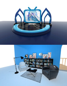 活动舞台3d模型