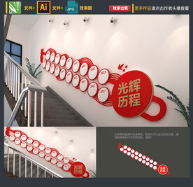 党史楼梯文化墙