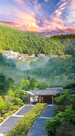 旅游景避暑酒店度假民宿风景背景