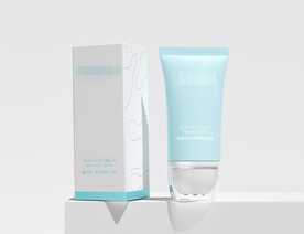 颈霜模型效果C4D带灯光材质