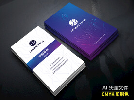 高端企业科技公司商务名片模板