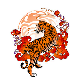 老虎图腾老虎纹