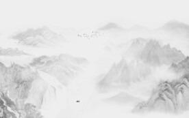 高山流水新中式背景墙