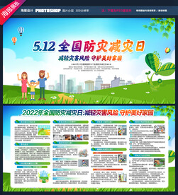 全国防灾减灾日宣传展板