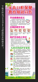 牙齿口腔保健知识展架