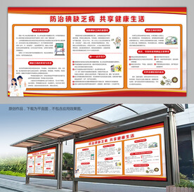 碘缺乏病科普知识宣传栏灯箱展板