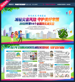 防灾减灾日展板