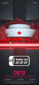 护士节夜店酒吧海报