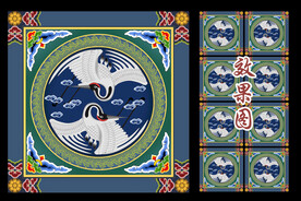 古建筑吊顶彩绘图案