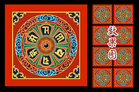 中式古建彩绘吊顶