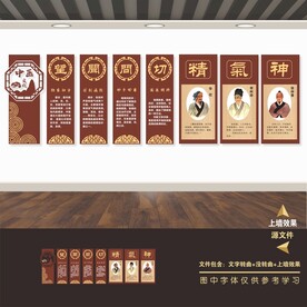 中医文化展板海报标语养生名人