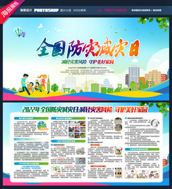 防灾减灾日宣传展板