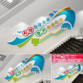 电子商务楼道文化墙