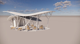 su仿生构筑物叶子创意建筑展厅