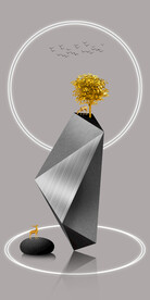 高清分层透明底屏风打印图