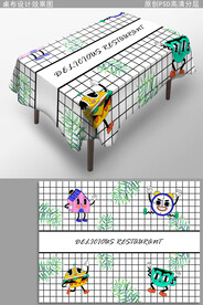 小清新餐桌布图案花纹