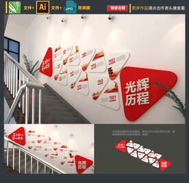 党史楼梯文化墙