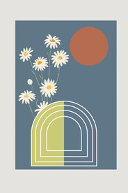 装饰画 菊花 线条