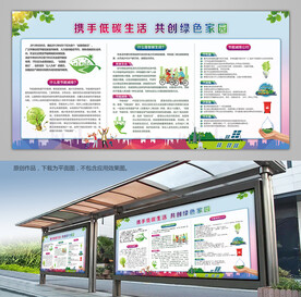全国低碳日科普知识展板灯箱