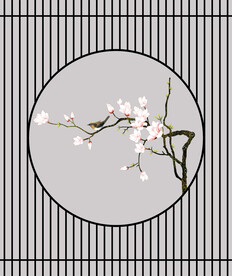 高清分层透明底推拉门打印图