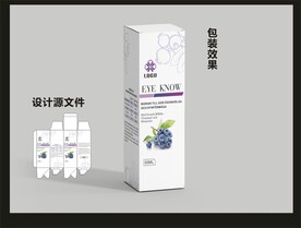 蓝莓片包装效果图和平面图 
