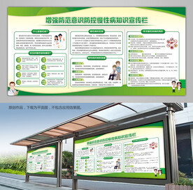 慢性病防治海报展架灯箱展板