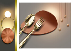 装饰画 勺子叉 光影画