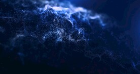 抽象唯美蓝色粒子视频动态主视觉