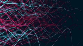 三维彩色粒子线条舞动演绎视频