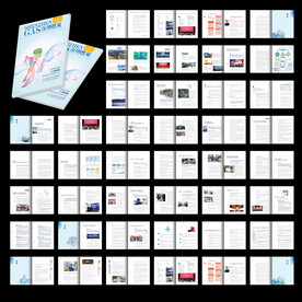 蓝色企业内刊word设计模板