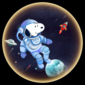 高清分层太空人装饰画