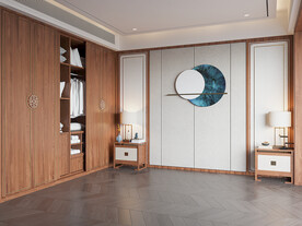 新中式卧室场景