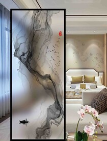 高清分层透明底玄关玻璃打印图