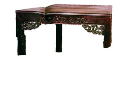 红木缠枝灵芝纹牙子