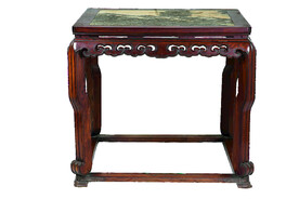 鹿角灰糊蔴布髹油红大漆茶桌