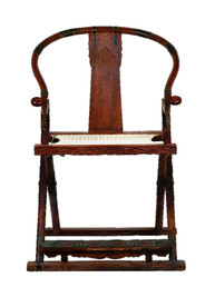 清中期黄花梨圈背交椅