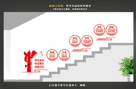 新时代水利精神楼梯文化墙
