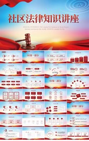 社区法律知识讲座宣传动态PPT