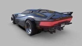 赛博朋克汽车 c4d模型