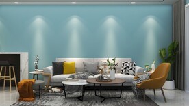 客厅装饰画背景墙效果图样机设计