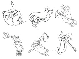 观音佛手矢量素材