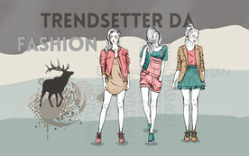 美女服装背景设计