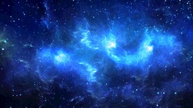 抽象梦幻蓝色星云环状宇宙视频