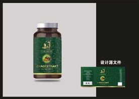 白桦茸包装效果图和平面图