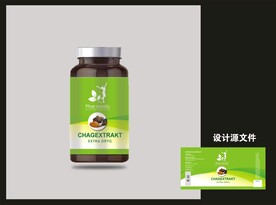 白桦茸包装效果图和平面图