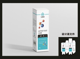 足部产品包装效果图+平面图 