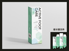 足部产品包装效果图+平面图