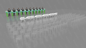 剪彩花柱 透明椅