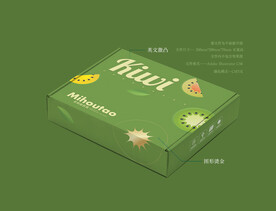 猕猴桃包装盒 平面图