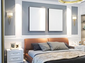 卧室装饰画 挂画样机 效果图 